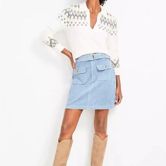 New!! Loft patch pocket corduroy skirt 4 - Picture 7 of 7